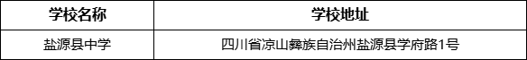 涼山州鹽源縣中學(xué)學(xué)校地址在哪里？