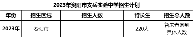 2024年資陽(yáng)市安岳實(shí)驗(yàn)中學(xué)招生計(jì)劃是多少？