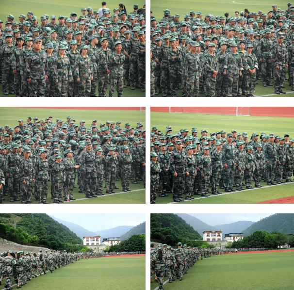 石棉中學2019級新生軍訓現(xiàn)場